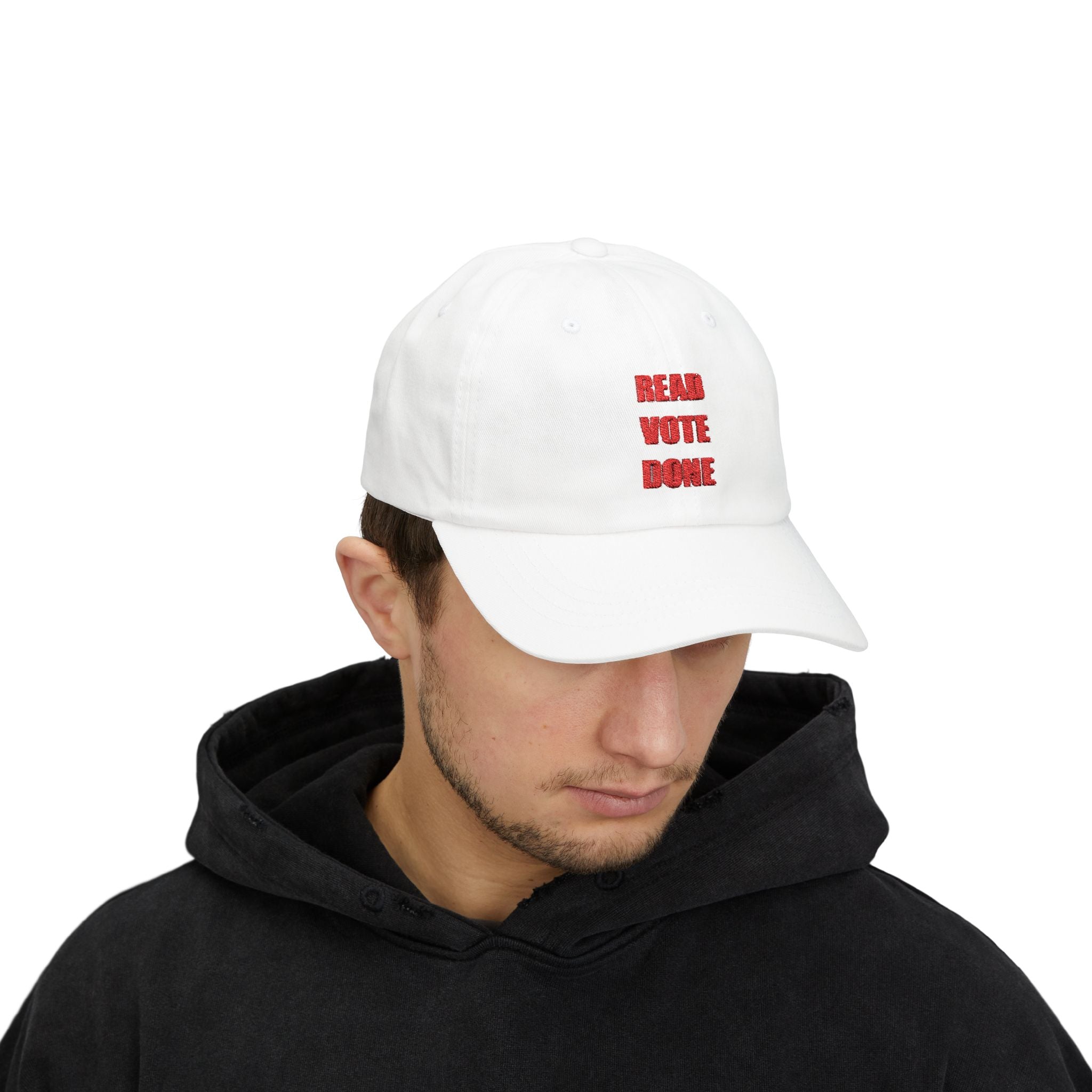 READ VOTE DONE RED Classic Dad Cap