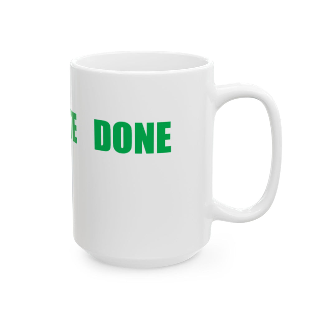 READ VOTE DONE HORIZON GREEN Ceramic Mug, (11oz, 15oz)