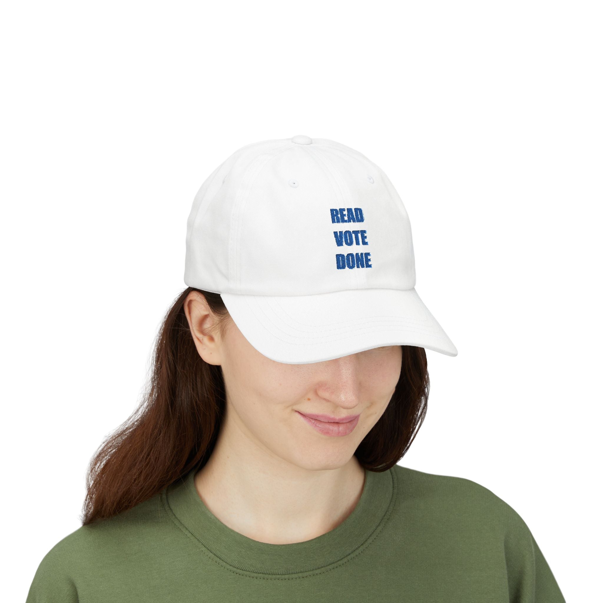READ VOTE DONE BLUE Classic Dad Cap