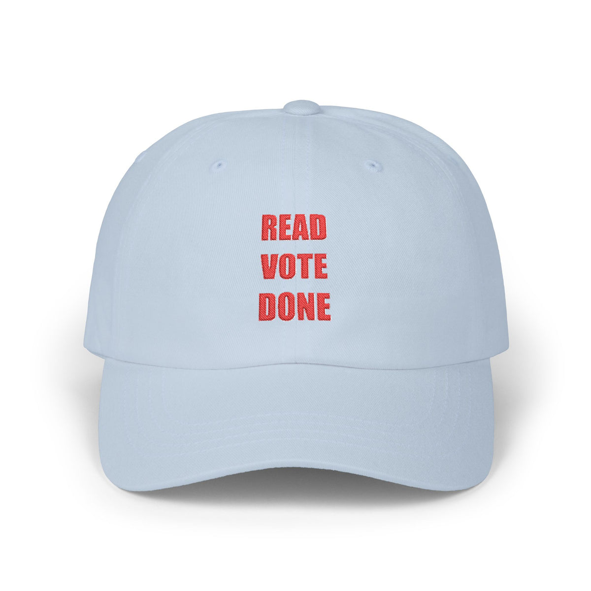 READ VOTE DONE RED Classic Dad Cap