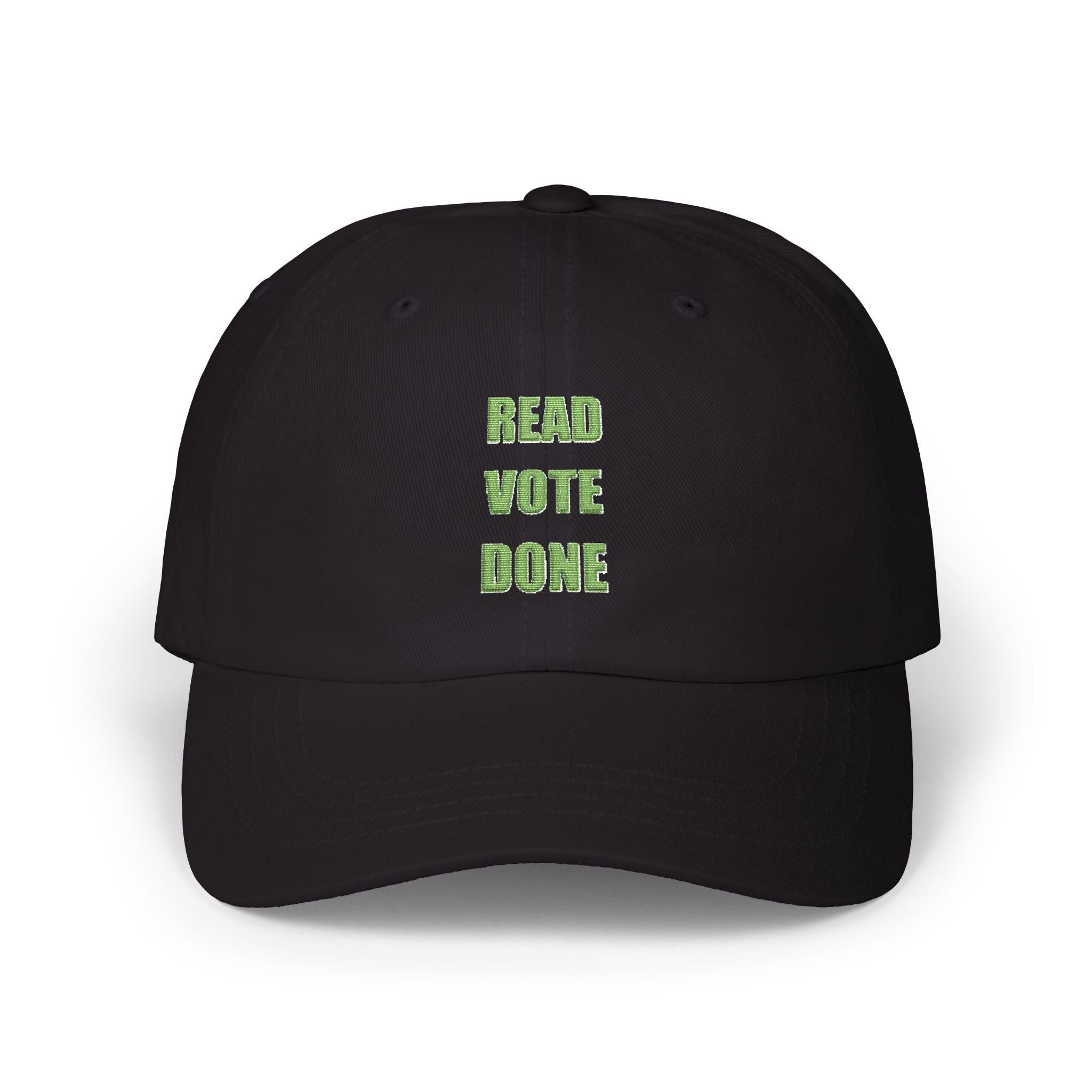 READ VOTE DONE TEAL Classic Dad Cap