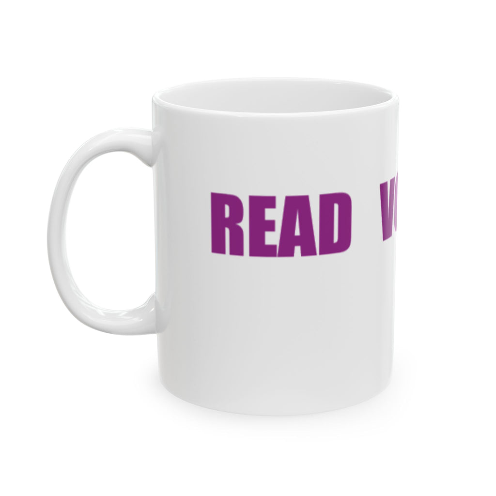 READ VOTE DONE HORIZON PURPLE Ceramic Mug, (11oz, 15oz)