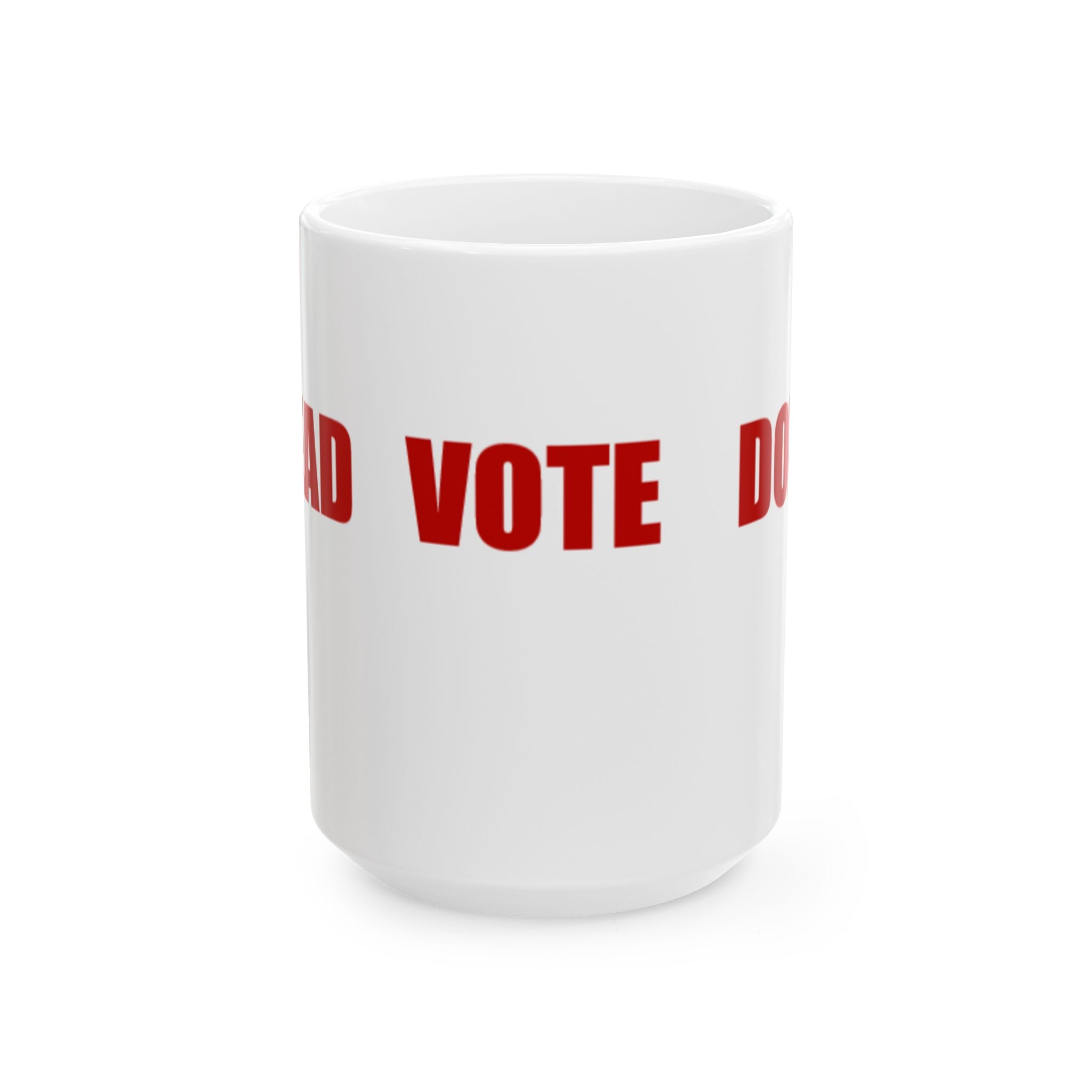 READ VOTE DONE HORIZON RED Ceramic Mug, (11oz, 15oz)