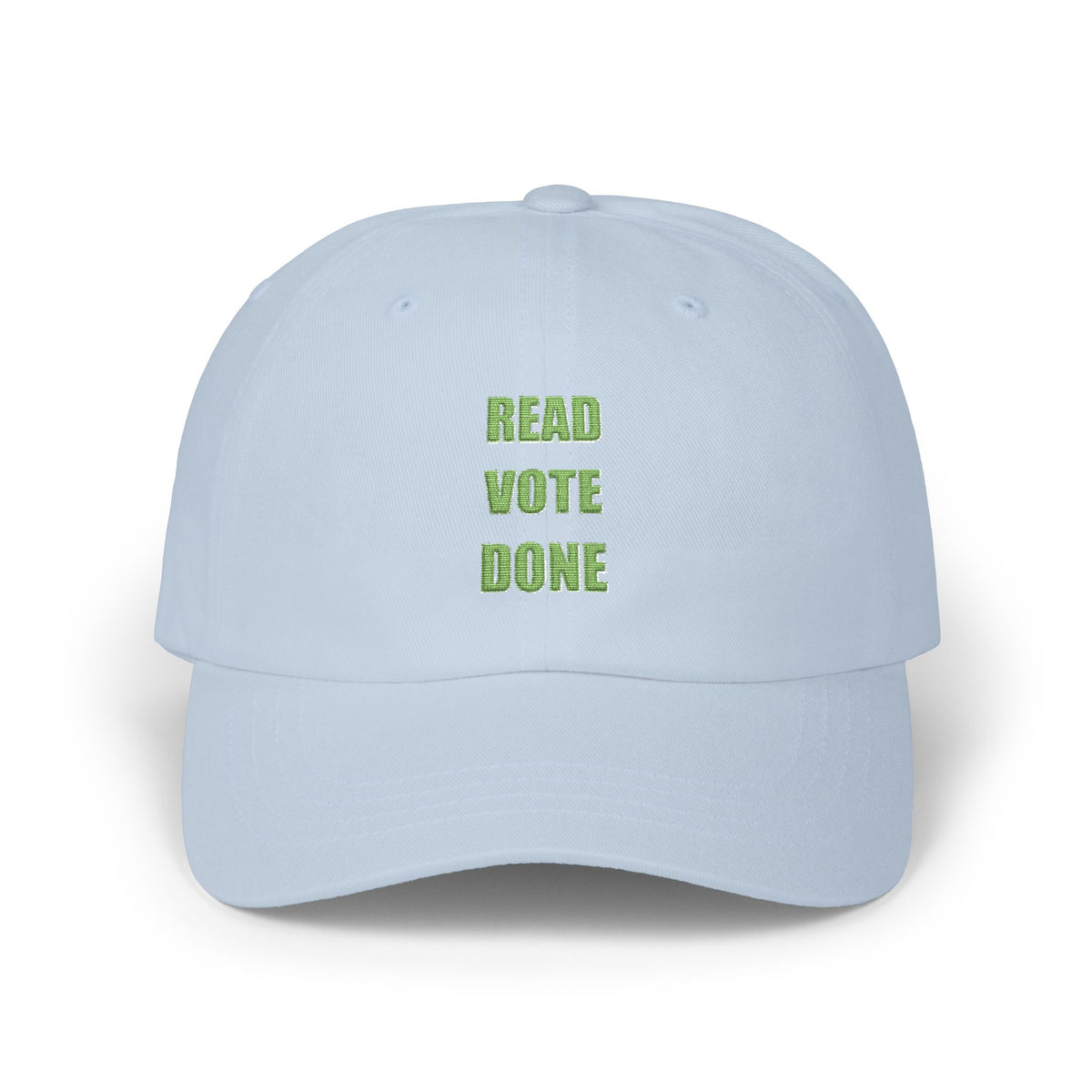 READ VOTE DONE TEAL Classic Dad Cap