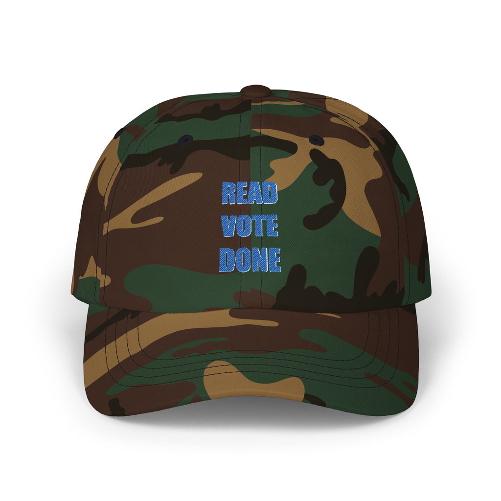 READ VOTE DONE BLUE Classic Dad Cap