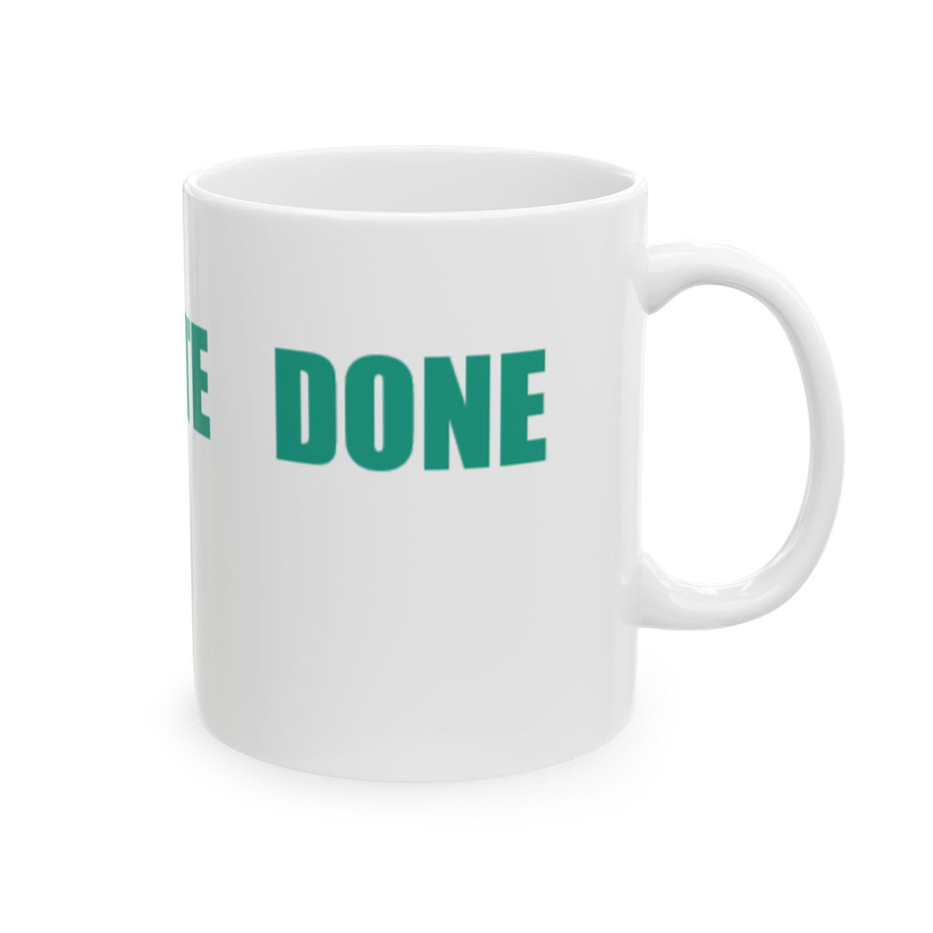 READ VOTE DONE HORIZON TEAL Ceramic Mug, (11oz, 15oz)