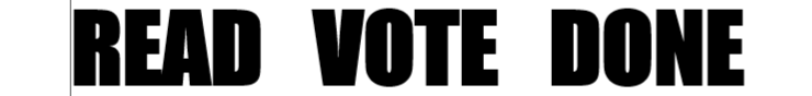 READ VOTE DONE HORIZON BLACK Ceramic Mug, (11oz, 15oz)