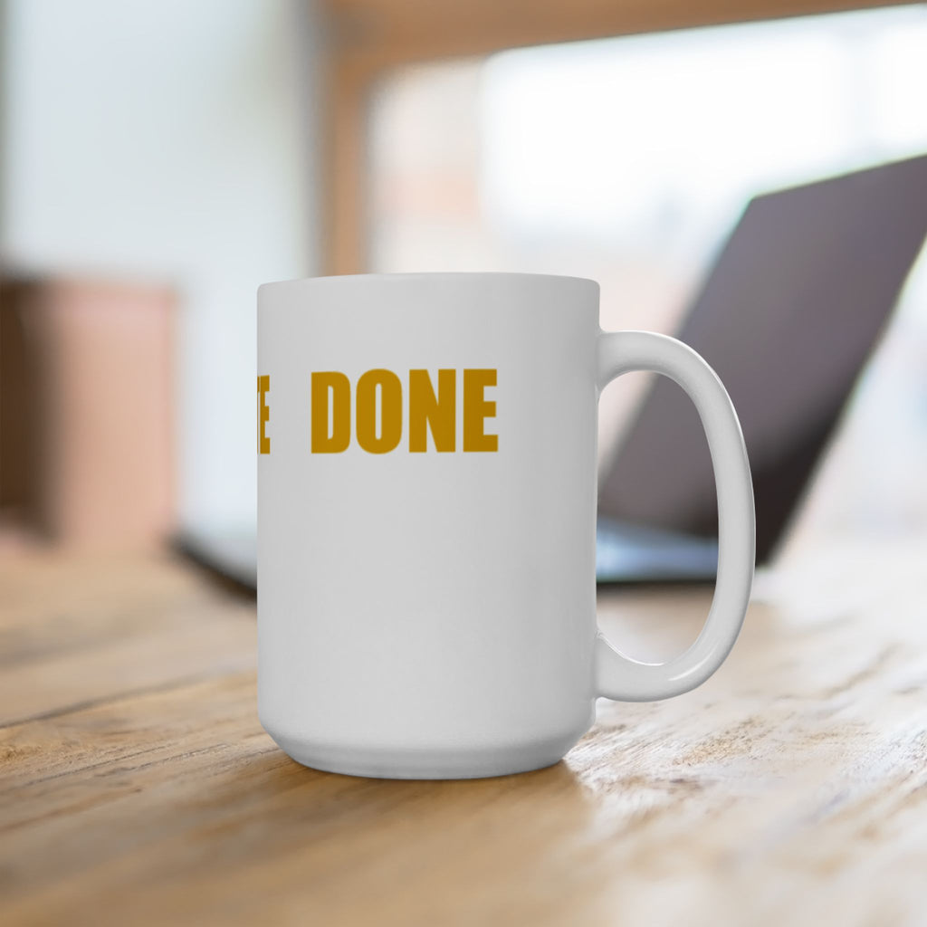 READ VOTE DONE HORIZON AMBER Ceramic Mug, (11oz, 15oz)
