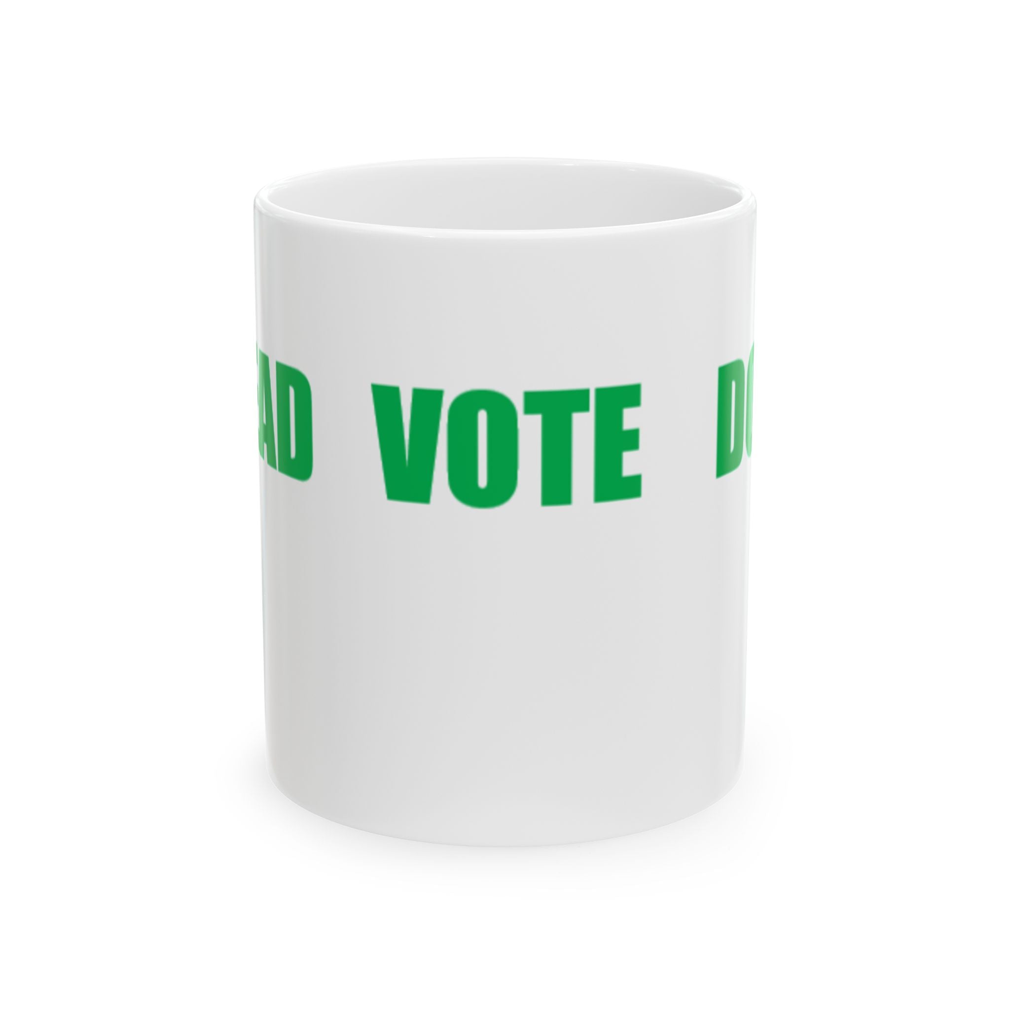 READ VOTE DONE HORIZON GREEN Ceramic Mug, (11oz, 15oz)