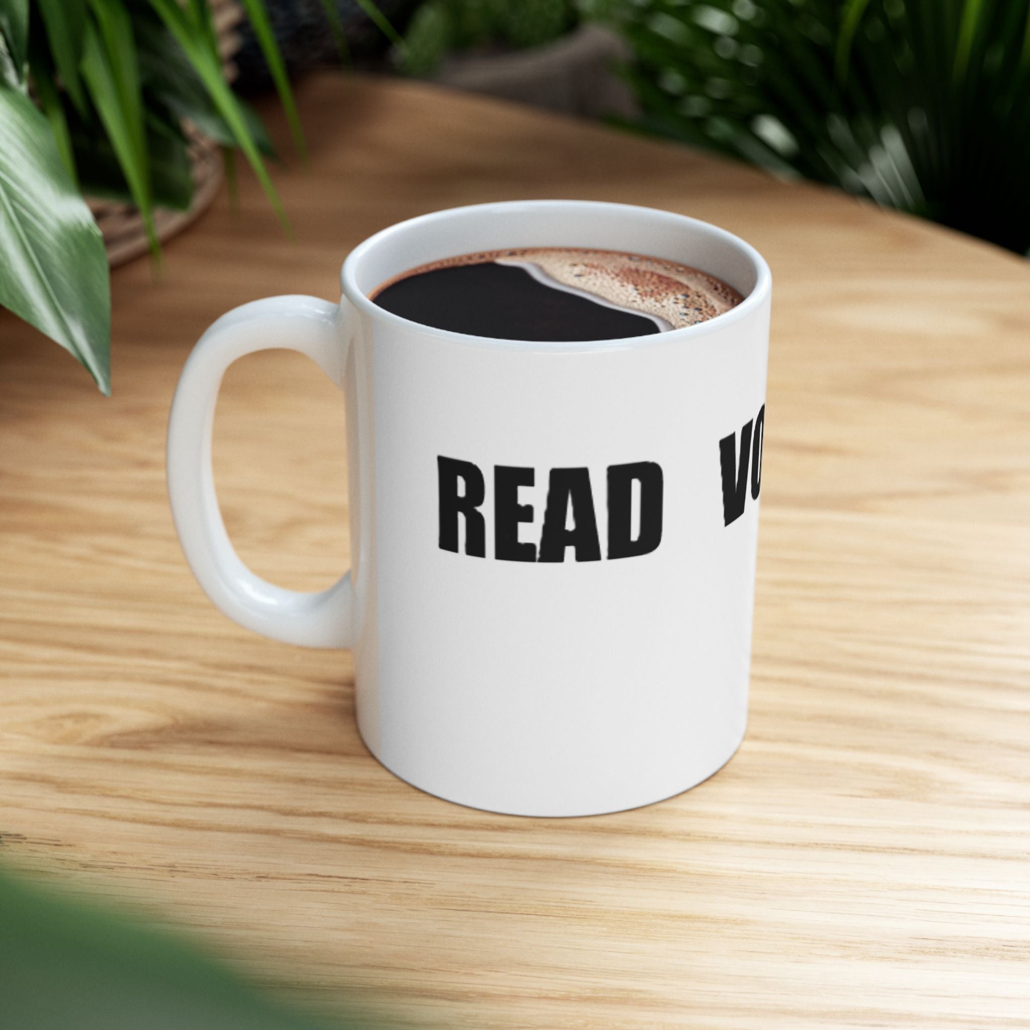 READ VOTE DONE HORIZON BLACK Ceramic Mug, (11oz, 15oz)