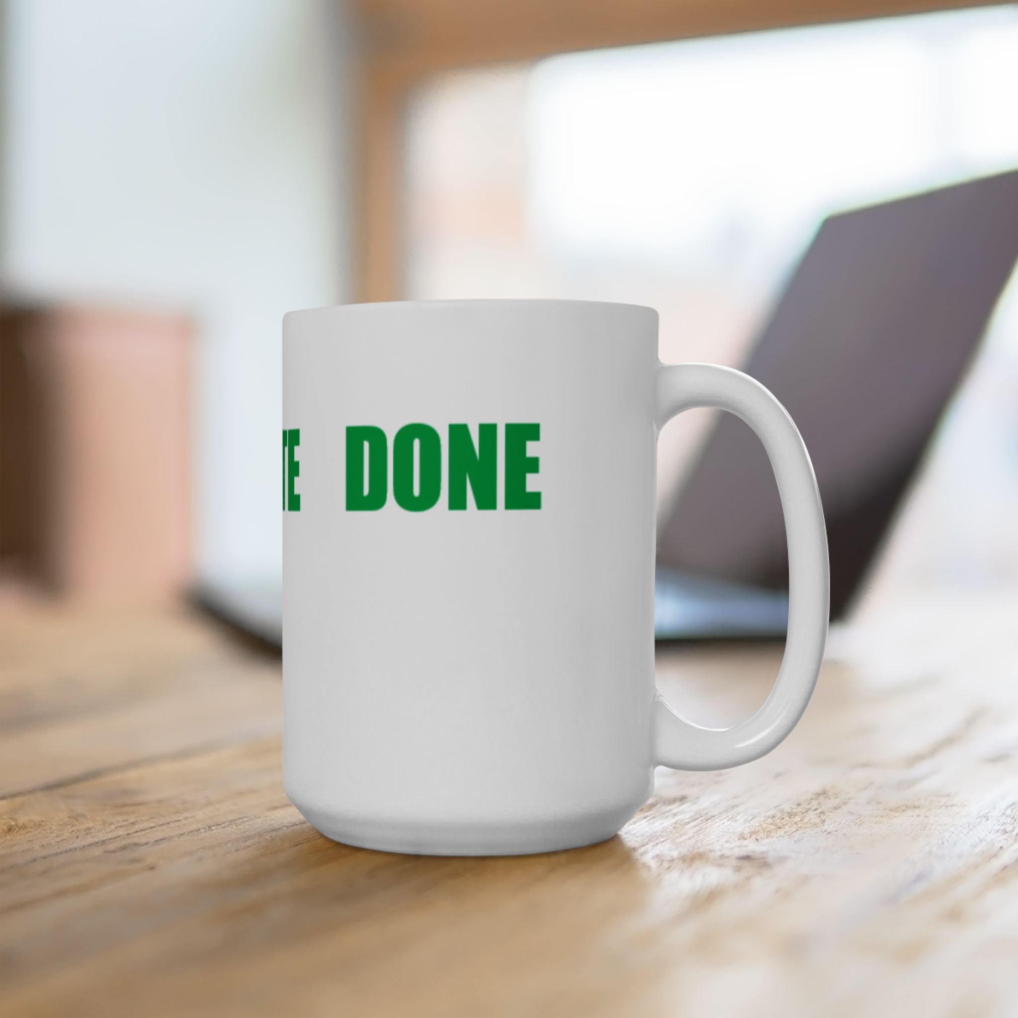 READ VOTE DONE HORIZON GREEN Ceramic Mug, (11oz, 15oz)