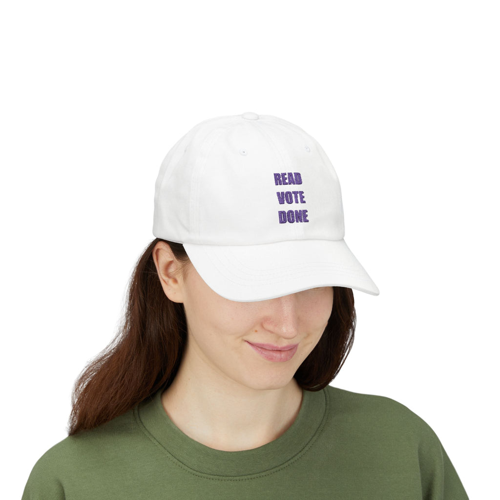 READ VOTE DONE PURPLE Classic Dad Cap