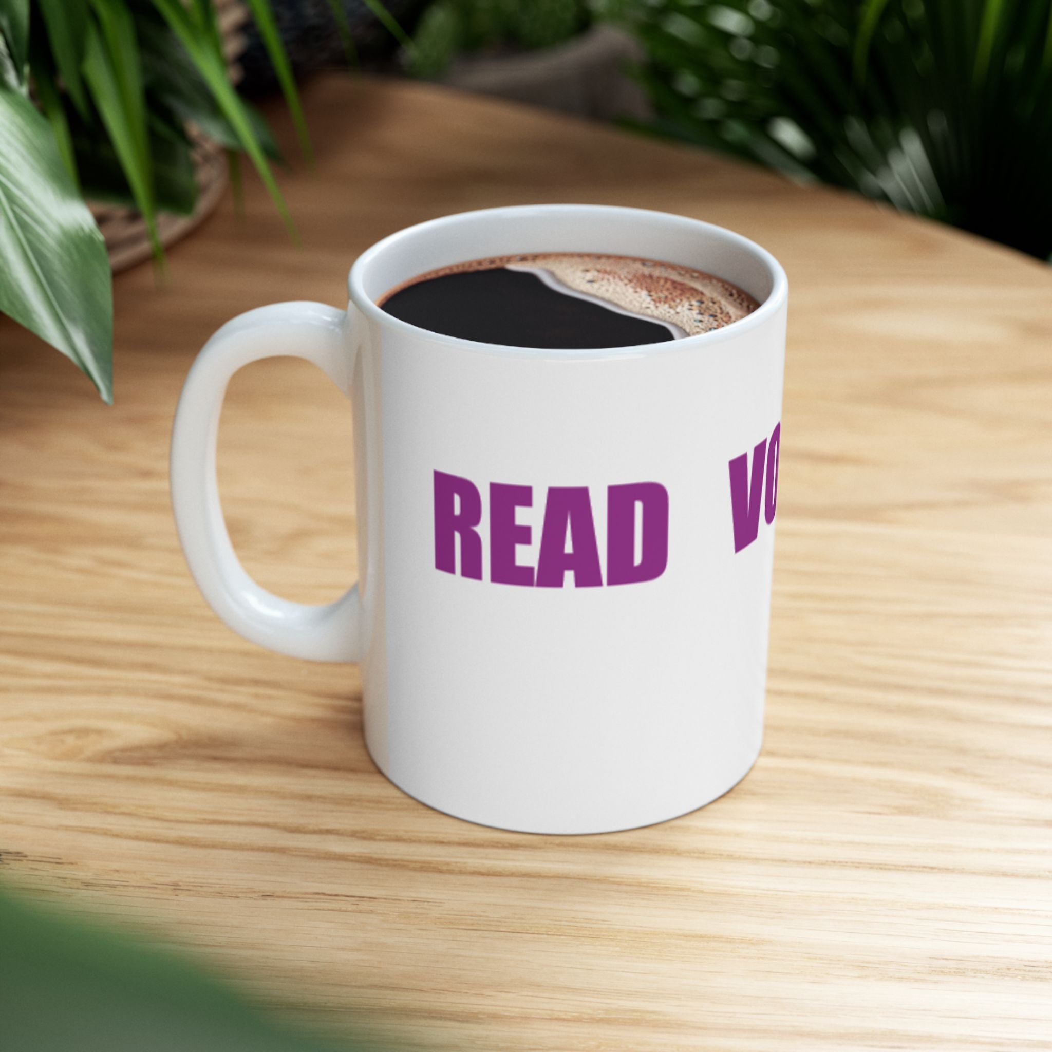 READ VOTE DONE HORIZON PURPLE Ceramic Mug, (11oz, 15oz)
