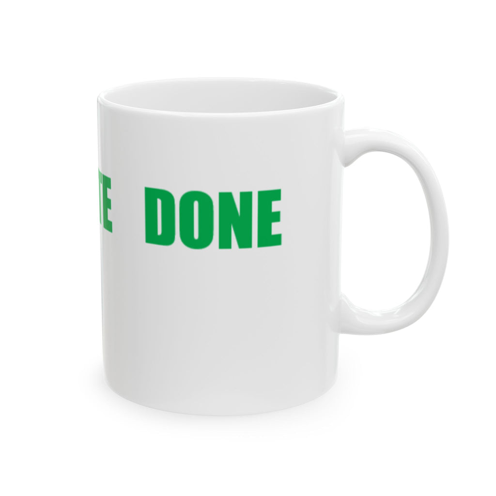 READ VOTE DONE HORIZON GREEN Ceramic Mug, (11oz, 15oz)