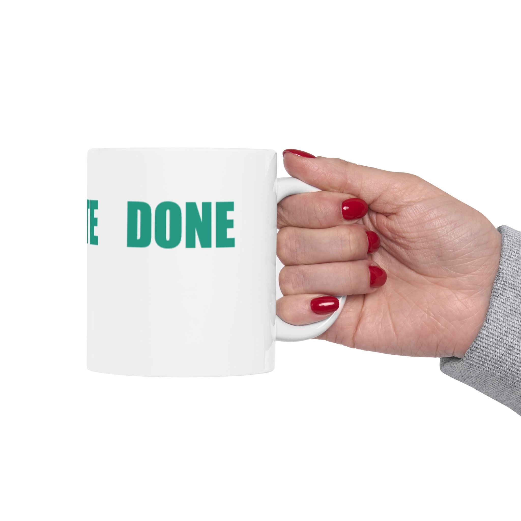 READ VOTE DONE HORIZON TEAL Ceramic Mug, (11oz, 15oz)