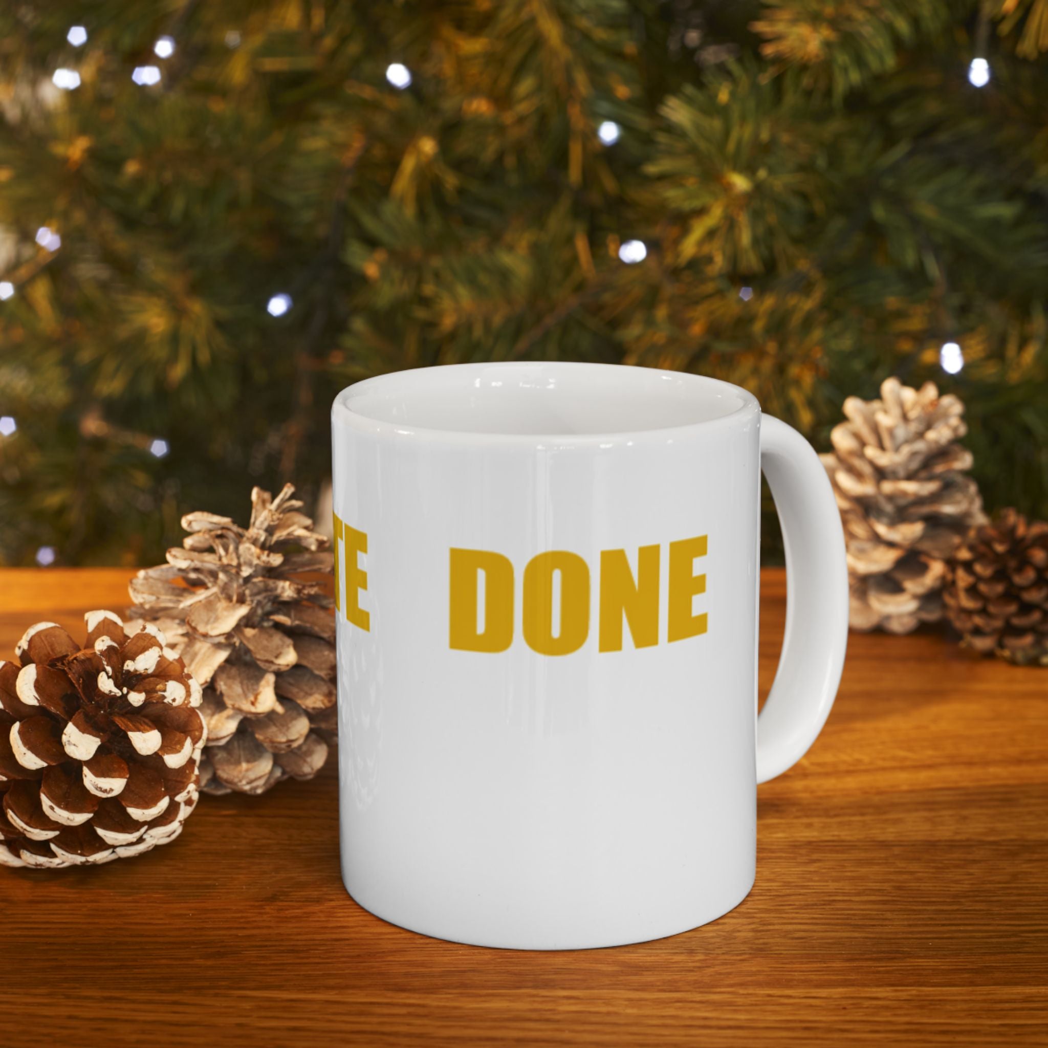 READ VOTE DONE HORIZON AMBER Ceramic Mug, (11oz, 15oz)