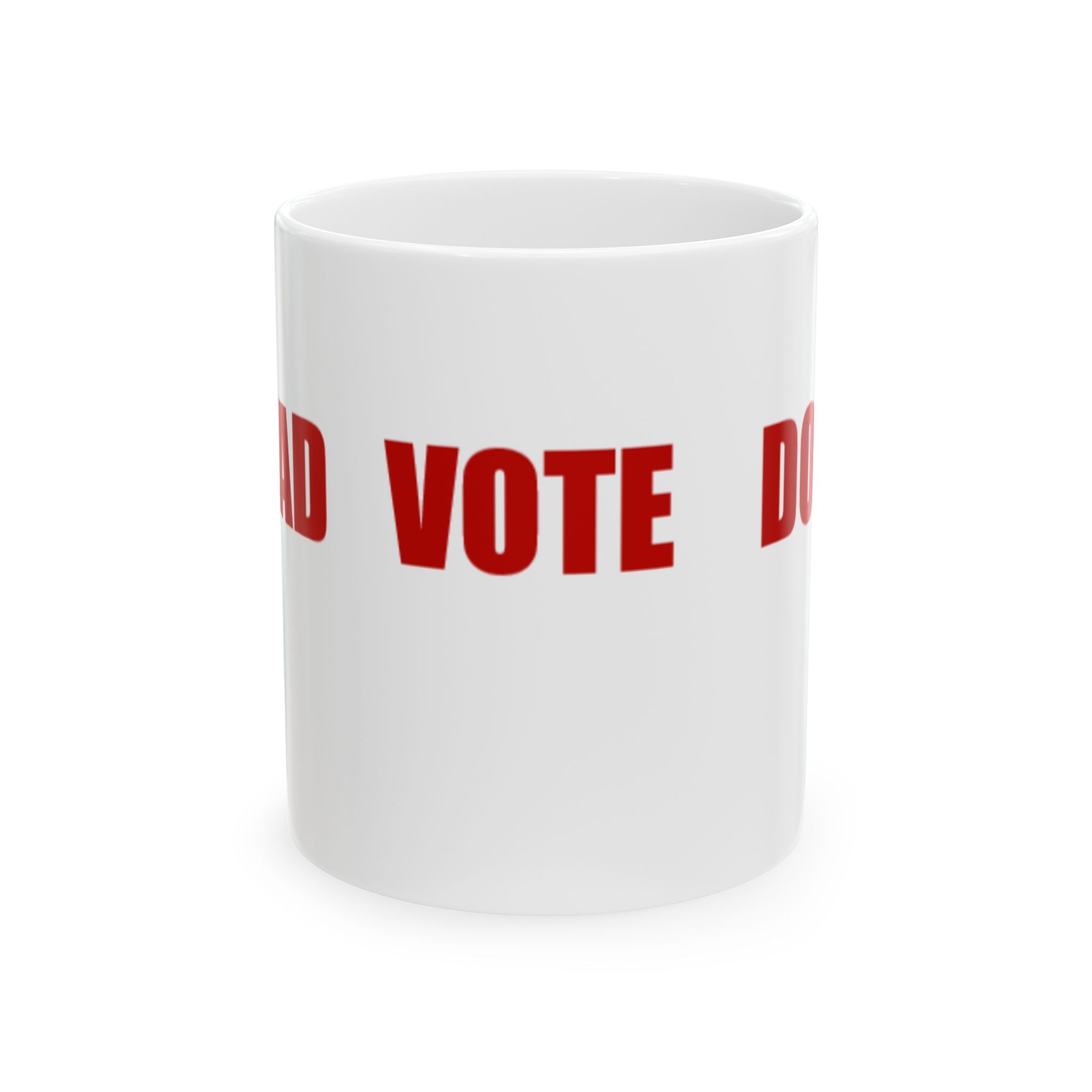 READ VOTE DONE HORIZON RED Ceramic Mug, (11oz, 15oz)