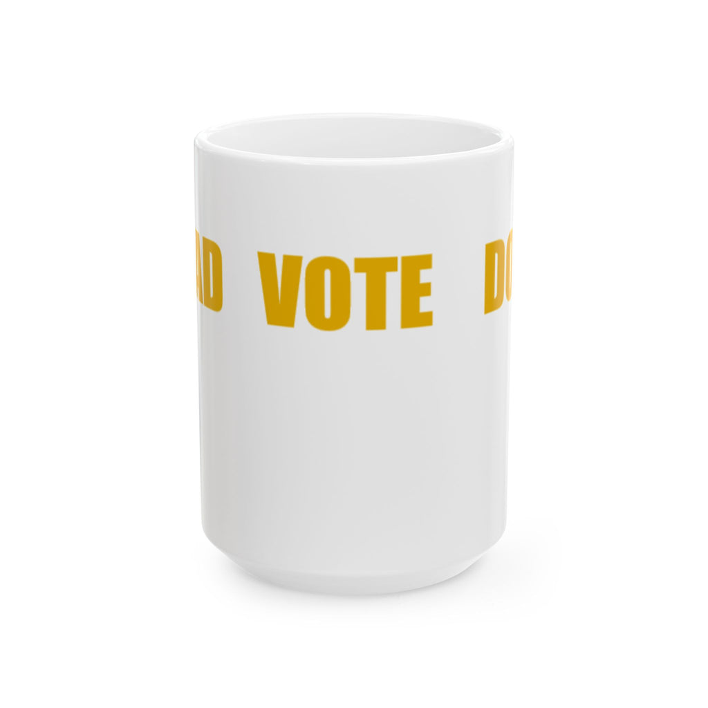 READ VOTE DONE HORIZON AMBER Ceramic Mug, (11oz, 15oz)