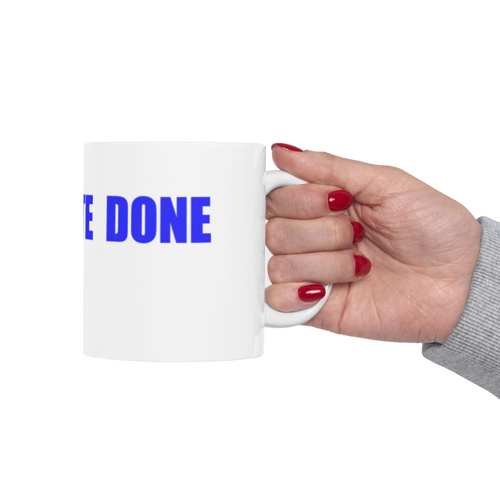 READ VOTE DONE HORIZON BLUE Ceramic Mug, (11oz, 15oz)