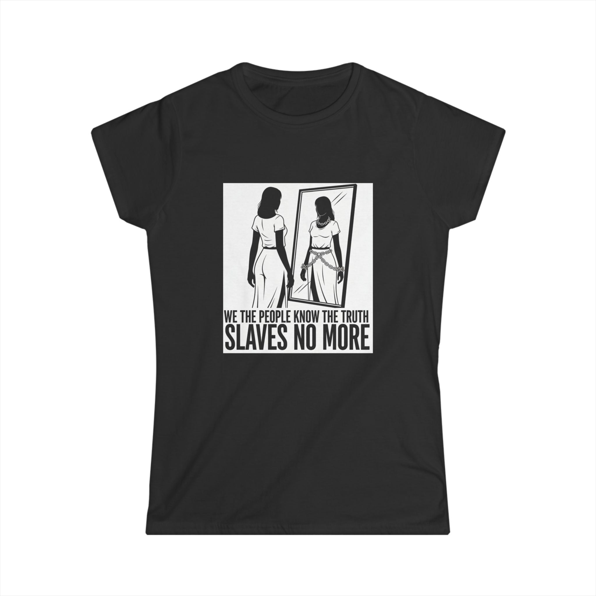 SLAVES NO MORE Women's Classic Black Softstyle T Shirt
