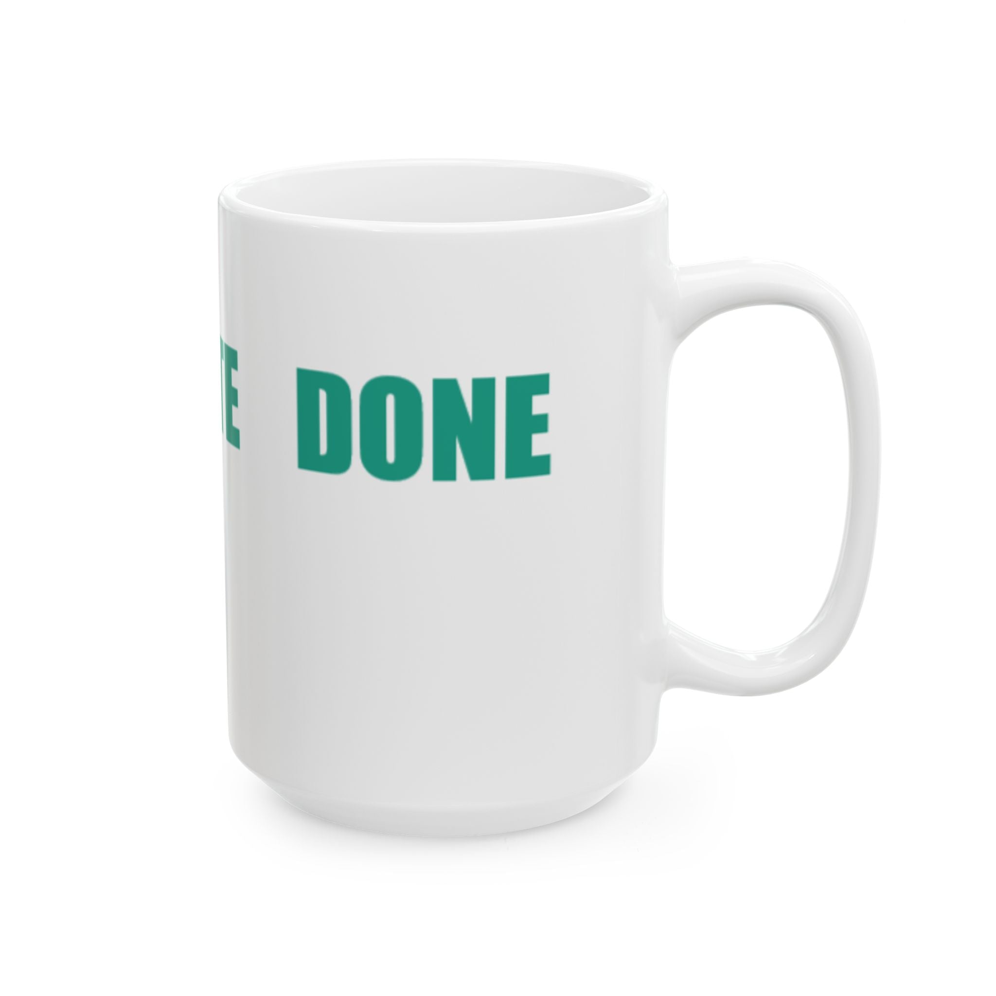 READ VOTE DONE HORIZON TEAL Ceramic Mug, (11oz, 15oz)