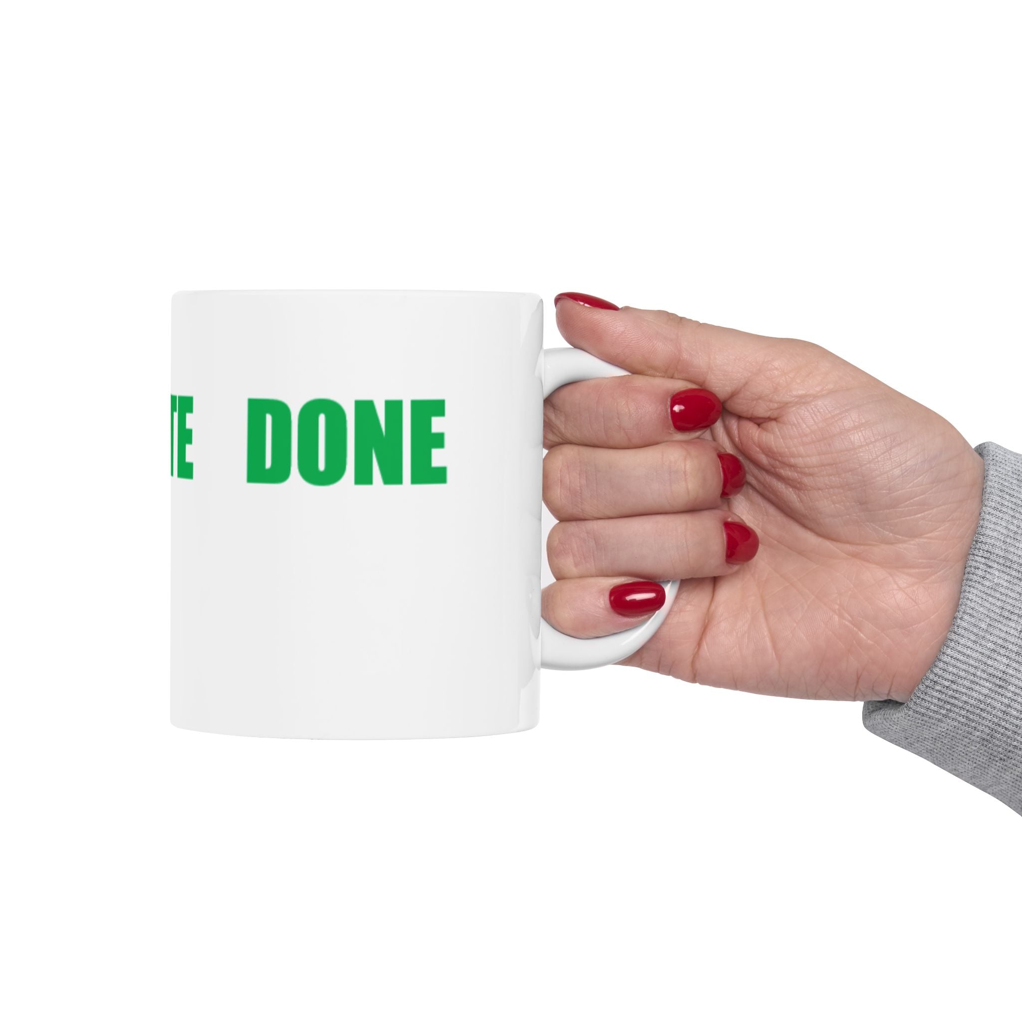 READ VOTE DONE HORIZON GREEN Ceramic Mug, (11oz, 15oz)
